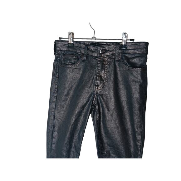 Lucky Brand Metallic Bronze Skinny Jeans Women’s Sz 2/26 Coated Shiny Pants - Picture 5 of 14